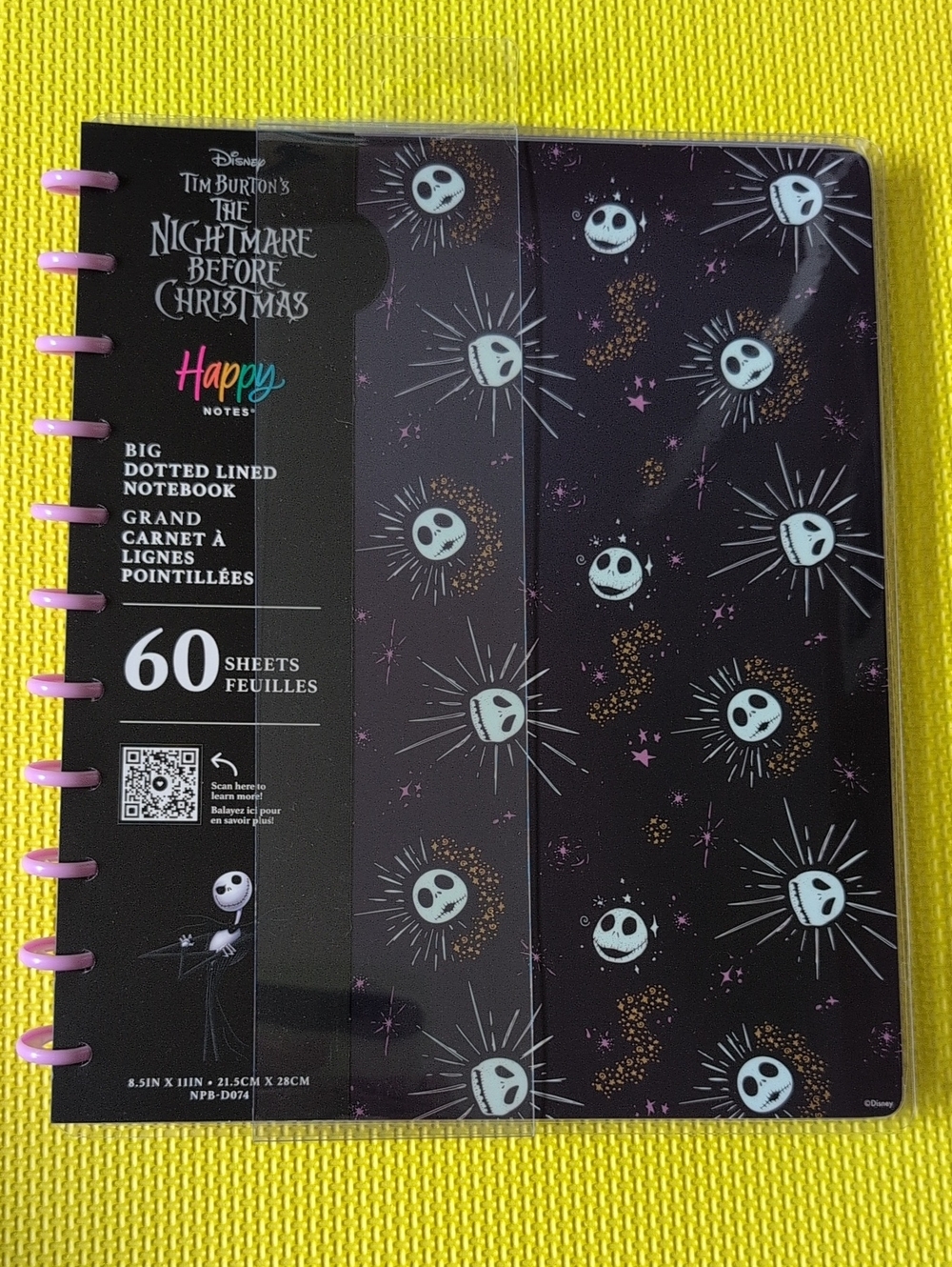 NWT Disney The Nightmare Before Christmas Black Happy Planner Notebook